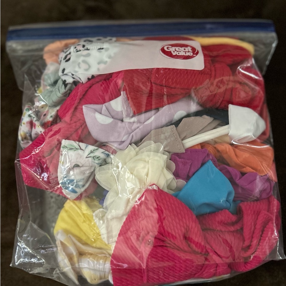 Baby infant girl headband bows accessory 27 total NWOT